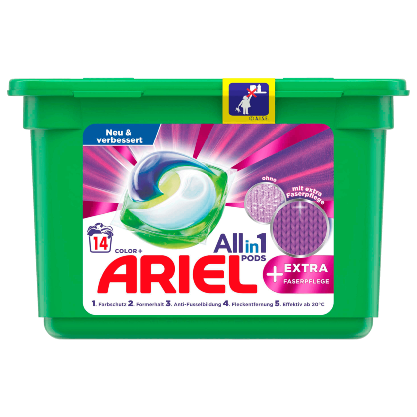 Ariel Colorwaschmittel All-in-1 Pods Extra Faserpflege 352,8g 14WL